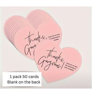Heart Shaped Thank You Cards